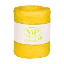 Raffia decorative ribbon,  yellow,  8 mm x 100 m, gift ribbon, paper ribbon