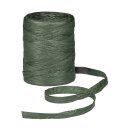 Raffia decorative ribbon, dark green 8 mm x 100 m, gift...