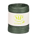 Raffia decorative ribbon, dark green 8 mm x 100 m, gift ribbon, paper ribbon