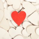 Wooden hearts, natural 50 pieces/pack