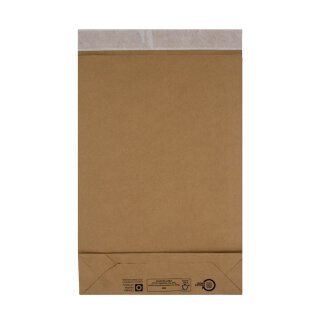Shipping bag 250 x 353 x 50 mm, sturdy paper bag, brown, kraft paper, peel and seal