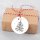 Sticker "Christmas tree", 65 mm round, white, paper sticker - 200 pieces