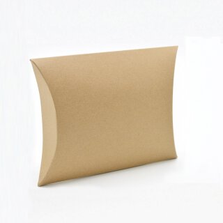 Pillow box, 150 x 155 x 40 mm, kraft cardboard, brown - 12 pieces/pack
