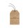 Gift tags, "Firs" hang tag with cord, brown, kraft cardboard look, hang tags 52 x 80 mm - 12 pcs/pack