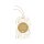 Geschenkanhänger, »Tannen« Hang tag mit Kordel, Weiß-Gold, Hängeetiketten 52 x 80 mm - 12 Stück/Pack