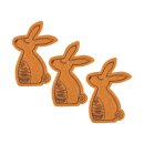 Easter bunnies, brown felt brown embroidery, 3 pcs....