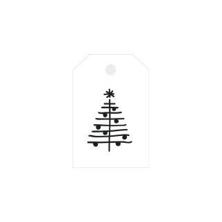 Gift tags »Christmas tree« hangtags 35 x 52 mm - 50/pack