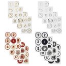 Sticker numbers 1 to 24, for Advent calendar, various...