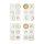 Sticker Zahlen 1 bis 24  Gold  für Adventskalender