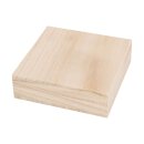 Holzbox 100 x 100 x 30 mm, loser Deckel, unbearbeitet, unbehandelt