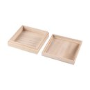 Wooden box 100 x 100 x 30 mm, loose lid, unprocessed,...