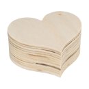 Wooden box, heart shape width 9 cm, height 4 cm, twist...
