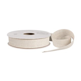 Paper ribbon,  cream 20 mm x 7 m, sturdy decorative tape