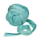 Recycled silk, aqua, 70 mm x 25 m, decorative ribbon,...