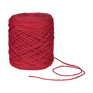 Flax yarn plain red, 3,5 mm, ca. 470 m linen yarn, 1 kg bobbin