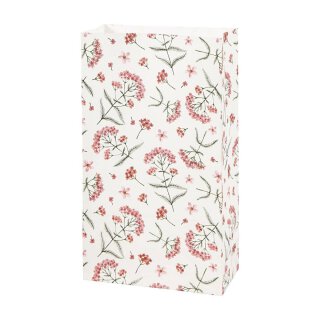 Gift bags "Pink Blossoms" 21 x12 x 6 cm block bottom bag - 8 pcs/pack