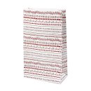 Gift bags "Red borders" 21 x12 x 6 cm block bottom bags - 8 pcs/pack