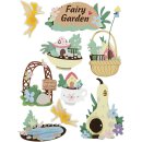3D sticker "Fairy garden", sticker made of thick paper 9 pieces/ pack