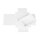 Folding box 10 x 14 x 2.5 cm, white, with lid, recycled cardboard - set of 10