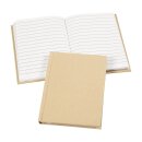 Notebook A6 hardcover natural paper, brown, 80 sheets, lined