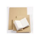 Notebook A6 hardcover natural paper, brown, 80 sheets, lined