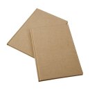 Notebook A5 hardcover natural paper, brown, 80 sheets, lined