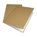 Notebook A4 hardcover natural paper, brown, 80 sheets, lined