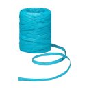 Raffia decorative ribbon, cyan8 mm x 100 m, gift ribbon, paper ribbon