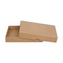 Folding box 10 x 14 x 2.5 cm, brown, with lid, jade kraft...