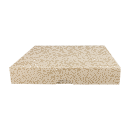 Folding box 15.5 x 15.5 x 2.5 cm, brown, lid, jade kraft cardboard - set of 10