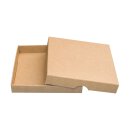 Folding box 12.8 x 12.8 x 2 cm, brown, with lid, jade...