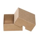 Folding box 6 x 6.5 x 3 cm, brown, with lid, jade...