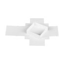 Folding box, 8.5 x 8.5 x 2.5 cm, white, with lid, recycling cardboard - 10 boxes/set