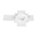 Folding box 8.5 x 8.5 x 2.5 cm, white, with lid, cardboard - set of 10