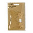 Gift tag bunnies, kraft paper with cord set/4 pieces