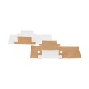 Folding box 10 x 14 x 2.5 cm, brown-white, with lid, jade cardboard - set of 10