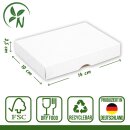Folding box 10 x 14 x 2.5 cm, brown-white, with lid, jade cardboard - set of 10