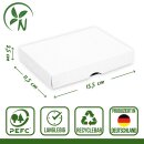 Faltschachtel 11,5 x 15,5 x 2,5 cm, Schwarz &amp; Wei&szlig;, Deckel, Karton - 10er Set