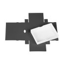 Faltschachtel 11,5 x 15,5 x 2,5 cm, Schwarz &amp; Wei&szlig;, Deckel, Karton - 10er Set