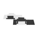 Faltschachtel 11,5 x 15,5  x 2,5 cm, Schwarz und Weiß, Deckel,  Jade Kraftkarton - 10er Set