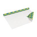 Wrapping Paper Tartan Blue-Green, Birthday Paper, Smooth - 1 Roll 0,7 x 10 m