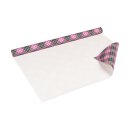 Wrapping Paper Tartan Pink-Green, Birthday Paper, Smooth - 1 Roll 0,7 x 10 m