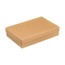 Folding box 15.5 x 23.5 x 5.0 cm, brown, with lid, jade kraft cardboard - set of 10 boxes