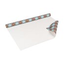 Wrapping Paper Tartan Blue-Brown, Birthday Paper, Smooth - 1 Roll 0,7 x 10 m
