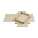 Faltschachtel aus Graskarton, 11,5 x 15,5 x 2,5 cm, mit Deckel, - 10er Set