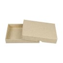 Folding box 11.5 x 15.5 x 2.5 cm, with lid, grass cardboard - 10 boxes/set