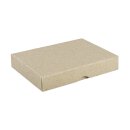 Folding box 11.5 x 15.5 x 2.5 cm, with lid, grass cardboard - 10 boxes/set