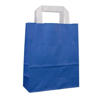 Shopping bag Blue 18 x 22 x 8 cm, kraft paper, smooth,...