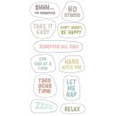 Puffy-Sticker NO STRESS, Texte, selbstklebend