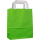 Green shopping bag, various sizes, kraft paper, smooth, white flat handle